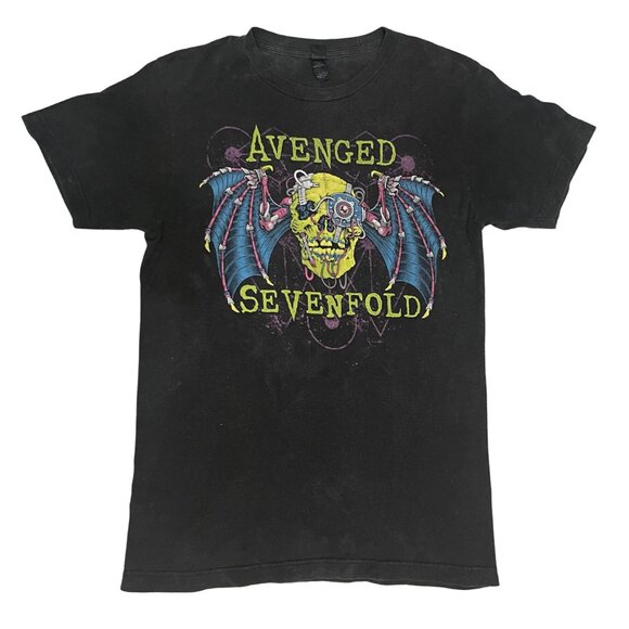 Avenged Sevenfold Men's Black Band T-Shirt Metal Rock Graphic Tee Size XS - Picture 1 of 8
